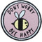 Finally Home Klett Patch - Dont worry bee Happy | Klett Patches Lustig, Biene Aufnäher, Gym Klettpatches, Rosa Badge, Spruch Klettpatch