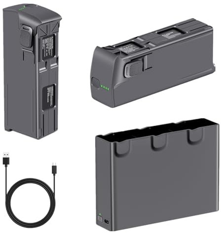 COOLSHOW Vol Intelligent Batterie Avada 2 2150mAh 2 Packs offrant 23 mins de Temps de vol Maximum et Triple Chargeur Batterie Avada 2 Hub de Charge Bidirectionnel Compatible avec Le Drone DJI Avada 2