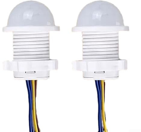 2 Pack PIR Infrared Motion Sensor Switch for 110V 240V Auto On/Off Light Control with Adjustable Time Function
