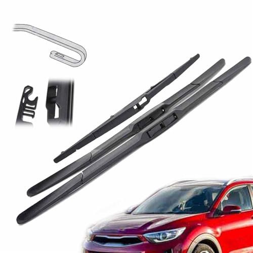 Juego de escobillas limpiaparabrisas Delanteras y traseras para Kia Stonic 2016, 2017, 2018, 2019, 2020, 2021, 2022, 2023, Parabrisas, Ventana, Coche, escobillas de Lluvia de 26 + 16 + 11