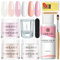 SAVILAND Acryl Nagelset Starterset: 3 Farben Acryl Pulver Klar Rosa Nudes 30ml Acryl Liquid Set - mit Acryl Pinsel Nail Tools - Acryl Nägel Starterset für Anfänger Nägel Selber Machen DIY Acrylnägel