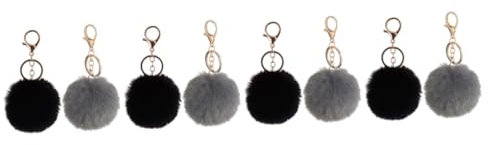 WOFASHPURET 4 Ensembles Porte-Clés En Peluche Pour À Main Petit Animal En Peluche Porte-Clés Stitch Pochette À Étiquettes De Dessin Animé Mini Pompon Chaîne De 2 pièces * 4