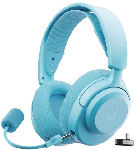 SteelSeries Arctis Nova 3P Wireless PlayStation Gaming Headset - Mobile App Control - 40 HR Battery - Neodymium Magnetic Drivers - 2.4GHz/Bluetooth - Detachable Mic - PS5, PS4, PC - Aqua