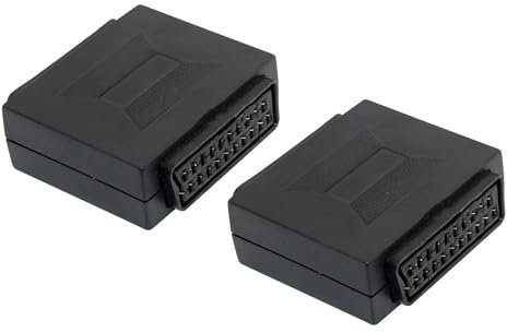GKYQVE Accoppiatore SCART a 21 pin femmina a femmina adattatore zoccoli connettore giunto per migliora la connessione uditiva e video