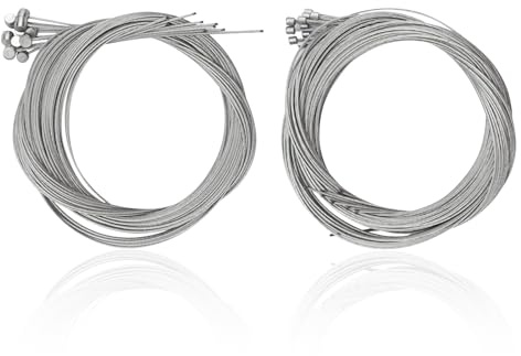 20 Stück Fahrrad Bremszugset: 10x 1.75m Bremszug & 10x 2m Schaltzug, Universal Fahrrad Bremszug Cable Bowdenzug, Fahrrad Zubehör für Mountainbike & Rennrad