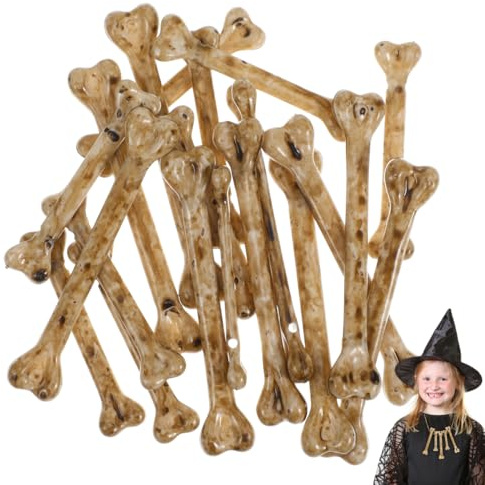 Homoyoyo 20 Stück Künstliche Knochen: Plastikknochen Zum Basteln Mini-Skelett-Simulation Plastikknochen Halloween-Dekoration Hochsimulierte Knochen-Requisiten Multifunktionale Künstliche