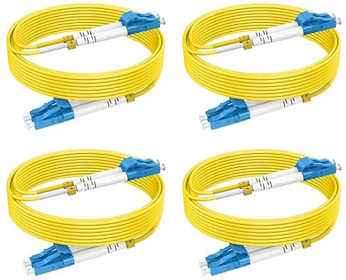 RamboCables OS2 LC auf LC LWL Patchkabel Singlemode 2m, 4 Stück
