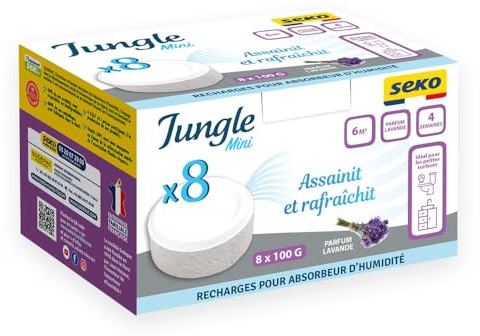 SEKO - Recharges Absorbeur Jungle Mini Galet Lavande 100g x8