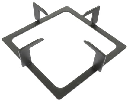 Quadratischer Ofenhalter aus Gusseisen für Gasherd, Küche | Hitzebeständig und Ölfest, Sichere Topfablage, Leicht zu Reinigen, Schwarz, für Küchenbereich