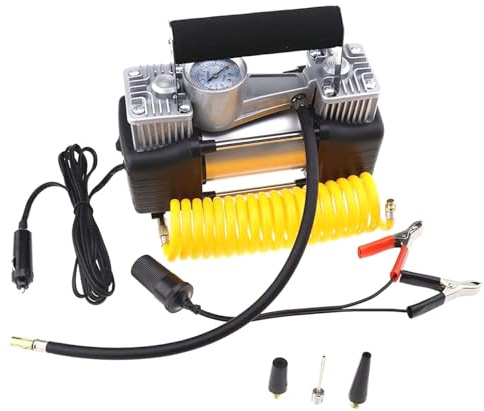 TSX TOOL Compresor de Aire Portátil 12V 150PSI para Coche Doble Cilindro 85 L/min Inflador Neumáticos Turismo 4x4 Moto