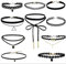 Elegant Rose 10 Pcs Choker Necklace for Women Girls, Black Classic Velvet Stretch Gothic Tattoo Lace