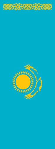 magFlags Bandiera Kazakistan | bandiera ritratto | 6 m² | 400x150cm