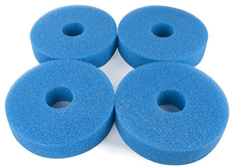 LTWHOME Blue Foam Sponge Filter Set Pond Filtration 25PPI Compatible with Laguna Pressure Flo 8000 Filter(Pack of 4)