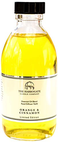 Dome of Harrogate | Orange & Cinnamon | Reed Diffuser Refill – 200ml – Sweet, Spicy Fragrance of Orange, Cinnamon & Clove – Perfect for Seasonal Comfort & Relaxation