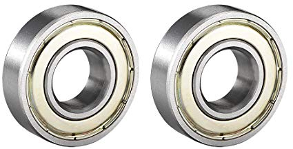 sourcing map 2 Stück 6001ZZ Kugellager Doppelschild 12 mm x 28 mm x 8 mm Rillenkugellager