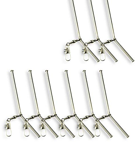 TheBigFish - 9X Metall Anti Tangle gebogen - 12cm