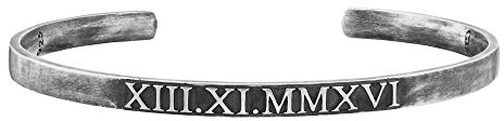 cai Herren Armreif 925/- Sterling Silber 65cm Mattiert Silbergrau 132260315