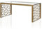 CosmoLiving by Cosmopolitan CosmoLiving Juliette-Tisch, weiches Messing, gehärtetes Glas, 116,8 x 61 x 48,3 cm