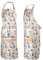 SPOTTED DOG GIFT COMPANY Kochschürze Damen, Küchenschürze mit süß Katzenmotiv 100% Baumwolle, Schürze Verstellbar mit Tasche zum Kochen Backen, Katze Geschenk für Katzenliebhaber Katzenbesitzer Frau
