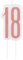 Unique Party 84982 Number Birthday Candle | Rosegold | 1 Pc, Rose Gold, Age 18