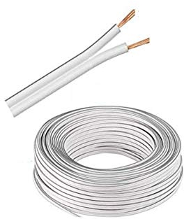 (0,5€/m) 5m LED Kabel Zwillingslitze 2x 0,50mm² Weiß 2-adrig, LED Leitung, Kupfer!
