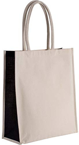 KiMood Tragetasche aus Baumwolle und Jute 23 L