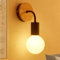 E27 Vintage Applique da Parete Interno Retro Metallo Legno Lampada Muro per Camera da Letto, Soggiorno, Bagno, Corridoio, Scale