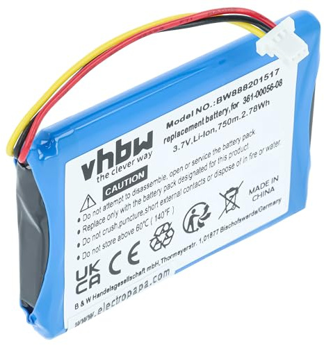 vhbw Akku kompatibel mit Garmin Camper 660 LMT-D | GPS Navigation Navi (750 mAh, 4,2 V, Li-Polymer)