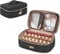 CURMIO Nail Polish Carrying Case Holds 40 Bottles (15ml/0.5 fl.oz), Nail Polish Travel Storage Bag with 2 Detachable Transparent Pouches and Portable Handle, Black (Bag Only)