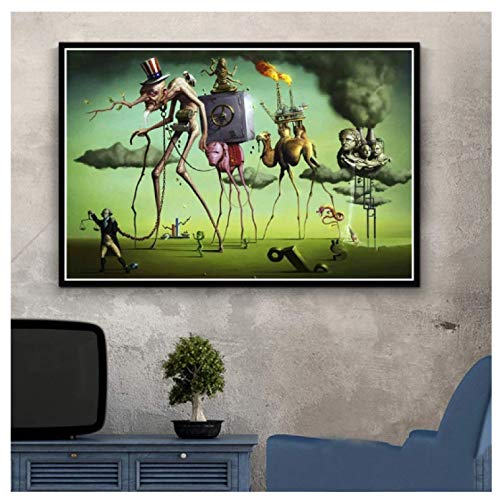 RUIYANMQ Puzzle 1000 Stück Retro Psychedelische Malerei Salvador Dali Surrealismus Abstr Poster Holz Adult Toys Dekompressionsspiel K98Ya