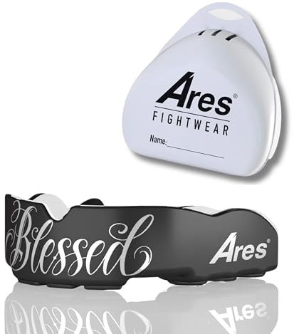 Ares Fightwear® Slim Fit Mundschutz Boxen inkl. Aufbewahrungsbox für Kampfsport, MMA & Athleten I Maximaler Zahnschutz dank Optimaler Passform I Profi Mouthguard für Herren & Damen