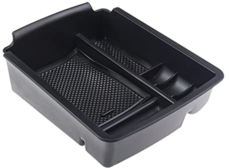 YINETTECH Center Console Organizer Tray Interior Accessories Armrest Hidden Cubby Drawer Storage Box for Coin and Sunglass Holder Compatible with VW Golf 7 MK7 2014-2016