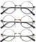 KoKoBin 3 Pack Round Frame Reading Glasses Blue Light Blocking Reader Metal Full Frame Retro Glasses (3 Pack, 1.5, diopters)