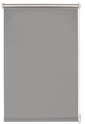 GARDINIA EASYFIX Rollo mit Thermo-Rückseite zum Klemmen oder Kleben, Verdunklungsrollo ohne Bohren, Hitzeschutz, Energiesparend, Grau, 55 x 150 cm (BxH)