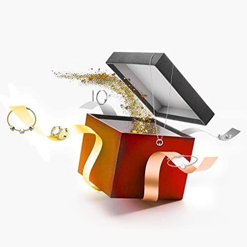 MYC-PARIS - Adventskalender zum Selbermachen – 24 Schmuckstücke – Roségold und Silber – Ohrringe + Armbänder + Ring + Anhänger + Halskette – Weihnachten