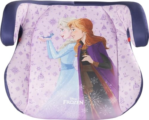 Tataway Disney Frozen Seggiolino alzatina auto con agganci ISOFIX i-Size ECE R129. Alzabimbo con altezza da 125 a 150 cm. Rialzo con grafiche di Frozen, seduta per bimbe su fondo azzurro