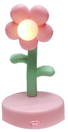 Mini Lampada da Scrivania a LED, Lampada da Tavolo a Forma di Fiore Carino Lampada da Comodino a Forma di Fiore a Forma di Fiore a Forma di Luce Notturna a LED, Lampada da Tavolo da Lettura(Rosa)