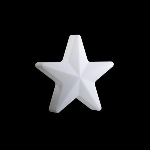 DecoTrend GmbH Sterntaler Dekostern | Weihnachtsstern Kunststoff | mit Farbwechsel & Fernbedienung | Weiß | 20cm | Innen und Außen | LED | Netzstecker