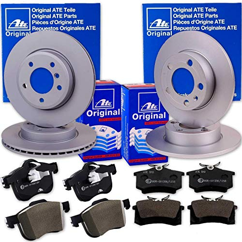 ATE Bremsscheiben + Beläge vorne hinten für Golf 5 6 A3 8P Octavia Leon