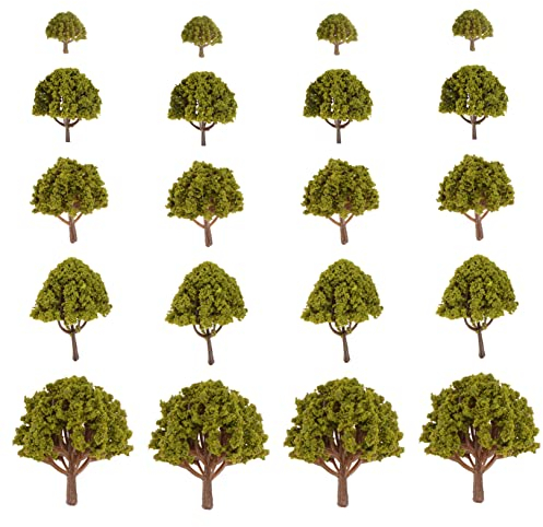 LALAFINA 20st Gründekor Pflanze Moos Basteln Micro Landschaftsbau Sand Zubehör Für Baumhäuser Grünes Zubehör Krippenbau Bäume Modellbahn Landschaft Architektur Bäume Zug Obstbaum Mini Sa60