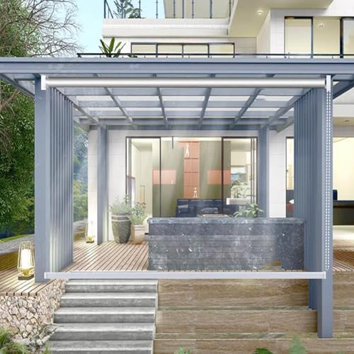 Transparente Pvc-Rollo Jalousie-Wasserdichte Außenrollos aus Kunststoff,Staubdichte Wärmedämmung Rollladen,Durchsichtige Verdunkelungsvorhang,Balkon Carport Gazebo Trennwände,W×H-150×300cm/59.1×118in