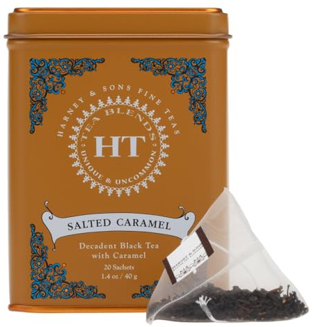 Harney & Sons Salted Caramel Tea, 20 count sachet tin