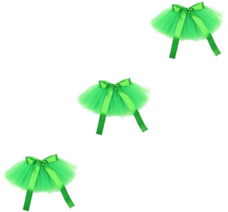 minkissy 3 STK Pet Mesh-Kleid Haustierzubehör grüner Rock Hund Gaze Rock formelle Kleidung Hund Partyrock Haustierkleid für den Tag Katzen und Hunde Yingschi Irland Mesh-Rock Gittergewebe