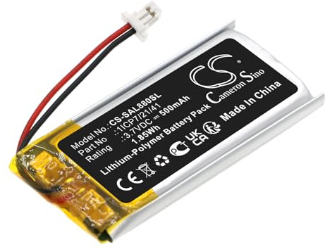 TCTK Akku 500mAh Kompatibel mit [Samson] Airline 88 Fitness, Airline 99 Fitness Ersetzt 1ICP7/21/41, 602040
