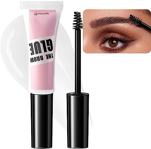 EONFAVE Augenbrauen Kleber für Augenbrauen Styling- Wasserdicht Eyebrow Glue Schnell Trocknend Augenbrauen Gel - Clear Unsichtbar Lang Anhaltender Halt Brow Gel Glue Für Transparente Gestylte Brauen
