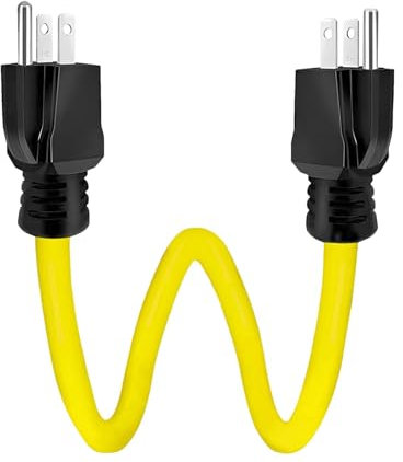 Cable de extensión Macho Macho,Cable de extensión Macho Doble - Cable de alimentación Flexible para generador Cable Adaptador para generador | Cable de alimentación de extensión versátil Cable de ex