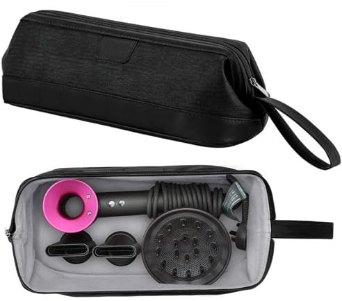 zCloud Travel Hair Dryer Bag for Shark Flexstyle/Dyson Airwrap,Carrying Case for Shark HD430 FlexStyle,Portable Travel Storage Bag Compatible with Dyson Airwrap/Shark Flexstyle Hair Dryer (Black-B)