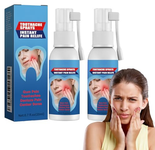 2 Piezas Aerosoles Dentales De Alivio Rápido, Aerosoles Analgésicos De Dolor De Muelas Aerosoles De Cuidado Oral A Base De Hierbas Para Aliviar El Dolor Hinchazón De Las Encías Y Caries Dental