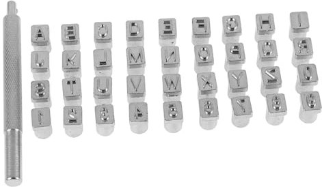 DIYEAH 1satz Leder Stempel Werkzeug Für DIY Lederhandwerk Teiliges Alphabet Zahlen Präge-Set Buchstaben Für Kreative Lederprojekte