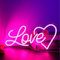 ENUOLI Panneau néon « Love » - Alimenté par USB - Intensité variable - Pour chambre à coucher, maison, mariage - Rose - Cadeau de Saint-Valentin